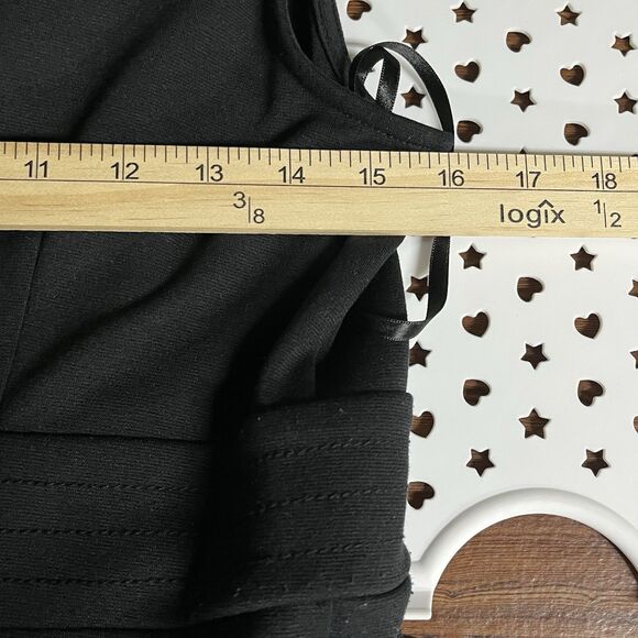 Ann Taylor Loft Classic Black Sheath Sleeveless LBD Timeless Size 6 - Picture 5 of 6